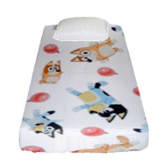 Bluey, Bluey Merch, Bluey Pattern, Bluey Bluey, Bingo, Bluey Design, Bluey Dog Fitted Sheet (single Size) by avitendut