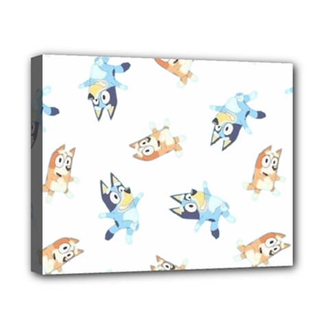 Bluey, Bluey Merch, Bluey Pattern, Bluey Bluey, Bingo, Bluey Design, Bluey Dog Canvas 10  X 8  (stretched) by avitendut