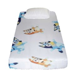 Bluey, Bluey Merch, Bluey Pattern, Bluey Bluey, Bingo, Bluey Design, Bluey Dog Fitted Sheet (single Size) by avitendut