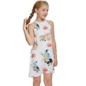 Bluey, Bluey merch, Bluey pattern, Bluey Bluey, bingo, Bluey design, bluey dog Kids  Halter Collar Waist Tie Chiffon Dress View3
