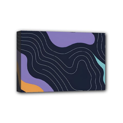 Abstract Topographic Mini Canvas 6  X 4  (stretched) by Tsamara