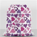 Heart Pattern Repetition Background Drawstring Bag (Small) View1