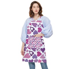 Heart Pattern Repetition Background Pocket Apron by Tsamara