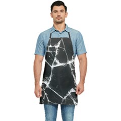 Dark Patch Art Crack Construction Kitchen Apron by Tsamara