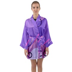 Colorful Labstract Wallpaper Theme Long Sleeve Satin Kimono by Apen