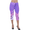 Colorful Labstract Wallpaper Theme Lightweight Velour Capri Leggings  View1