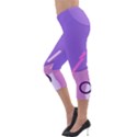 Colorful Labstract Wallpaper Theme Lightweight Velour Capri Leggings  View3