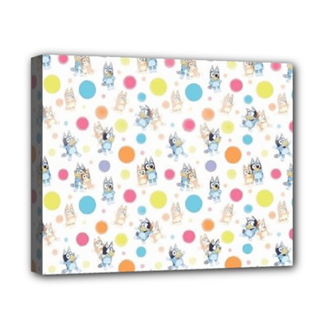 Bluey, Bluey Merch, Bluey Pattern, Bluey Bluey, Bingo, Bluey Design, Bluey Dog Canvas 10  X 8  (stretched) by avitendut