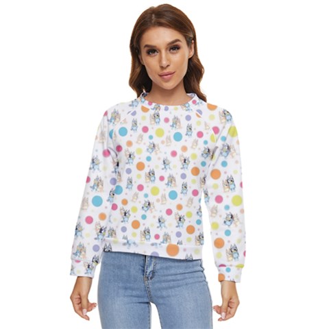 Bluey, Bluey Merch, Bluey Pattern, Bluey Bluey, Bingo, Bluey Design, Bluey Dog Women s Long Sleeve Raglan T-shirt by avitendut