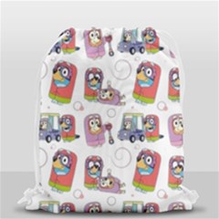 Bluey, Bluey Merch, Bluey Pattern, Bluey Bluey, Bingo, Bluey Design, Bluey Dog Drawstring Bag (small) by avitendut