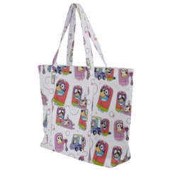 Bluey, Bluey Merch, Bluey Pattern, Bluey Bluey, Bingo, Bluey Design, Bluey Dog Zip Up Canvas Bag by avitendut