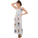 Bluey, Bluey merch, Bluey pattern, Bluey Bluey, bingo, Bluey design, bluey dog V-Neck Chiffon Maxi Dress View1
