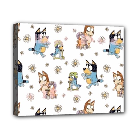 Bluey, Bluey Merch, Bluey Pattern, Bluey Bluey, Bingo, Bluey Design, Bluey Dog Canvas 10  X 8  (stretched) by avitendut