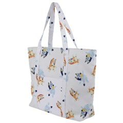 Bluey, Bluey Merch, Bluey Pattern, Bluey Bluey, Bingo, Bluey Design, Bluey Dog Zip Up Canvas Bag by avitendut