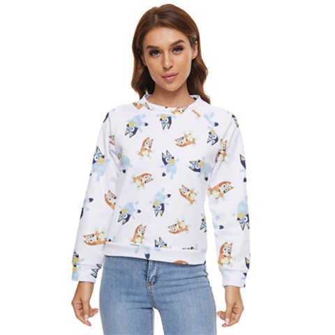 Bluey, Bluey Merch, Bluey Pattern, Bluey Bluey, Bingo, Bluey Design, Bluey Dog Women s Long Sleeve Raglan T-shirt by avitendut