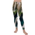 Waterfall Rocks Jungle Forest Kids  Lightweight Velour Leggings View1