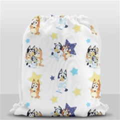 Bluey, Bluey Merch, Bluey Pattern, Bluey Bluey, Bingo, Bluey Design, Bluey Dog Drawstring Bag (small) by avitendut