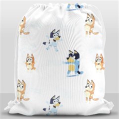 Bluey, Bluey Merch, Bluey Pattern, Bluey Bluey, Bingo, Bluey Design, Bluey Dog Drawstring Bag (large) by avitendut