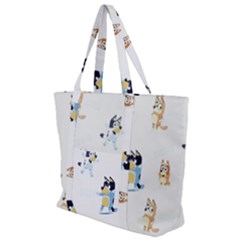 Bluey, Bluey Merch, Bluey Pattern, Bluey Bluey, Bingo, Bluey Design, Bluey Dog Zip Up Canvas Bag by avitendut