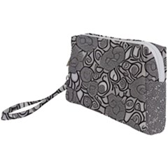 Mid Century Retro Floral 1970s 1960s Pattern 85 Wristlet Pouch Bag (small) by violetheavensky