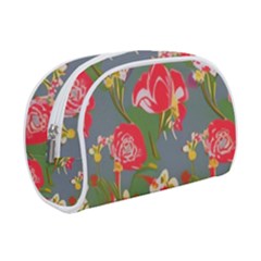 Mid Century Retro Floral 1970s 1960s Pattern 83 Make Up Case (small) by violetheavensky