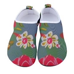 Mid Century Retro Floral 1970s 1960s Pattern 83 Women s Sock-style Water Shoes by violetheavensky