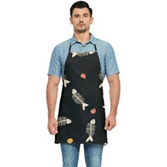 Pattern Design Seamless Fishbone Kitchen Apron by Tsamara