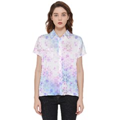 Digital Art Artwork Abstract Pink Purple Short Sleeve Pocket Shirt by Dutashop