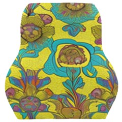 Mid Century Retro Floral 1970s 1960s Pattern 60 Car Seat Back Cushion  by violetheavensky
