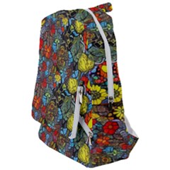Mid Century Retro Floral 1970s 1960s Pattern 56 Travelers  Backpack by violetheavensky