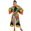 Mid Century Retro Floral 1970s 1960s Pattern 54 Maxi Kimono View1