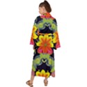 Mid Century Retro Floral 1970s 1960s Pattern 54 Maxi Kimono View2