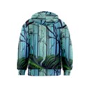 Nature Outdoors Night Trees Scene Forest Woods Light Moonlight Wilderness Stars Kids  Pullover Hoodie View2