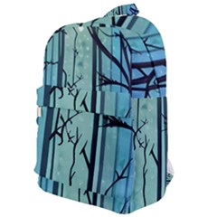Nature Outdoors Night Trees Scene Forest Woods Light Moonlight Wilderness Stars Classic Backpack by Posterlux