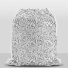 Light Grey Snake Drawstring Bag (small) by DinkovaArt