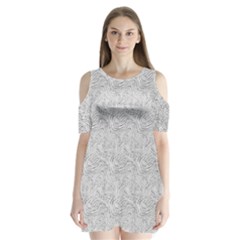 Light Grey Snake Shoulder Cutout Velvet One Piece by DinkovaArt