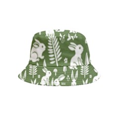 Easter Bunny Pattern Inside Out Bucket Hat (kids) by Valentinaart