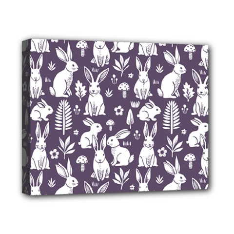 Easter Bunny Pattern Canvas 10  X 8  (stretched) by Valentinaart