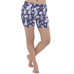 Easter Bunny Pattern Lightweight Velour Yoga Shorts by Valentinaart