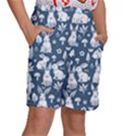 Easter bunny pattern Kids  Basketball Shorts View3