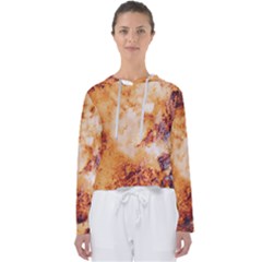 Burnt Paper Texture Print Design Women s Slouchy Sweat by dflcprintsclothing