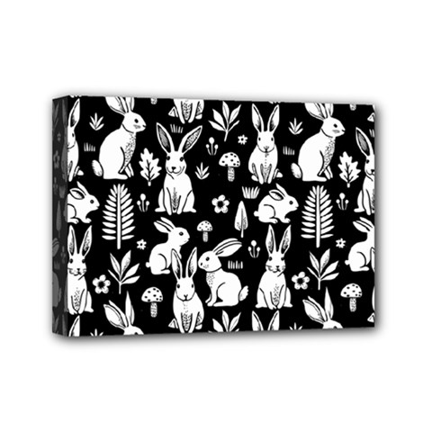 Easter Bunny Pattern Mini Canvas 7  X 5  (stretched) by Valentinaart