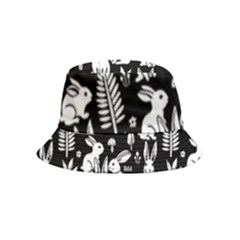 Easter Bunny Pattern Inside Out Bucket Hat (kids) by Valentinaart