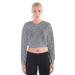 Dark Grey Snake Cropped Sweatshirt by DinkovaArt