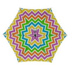 Chevron Pattern Design Texture Automatic Folding Umbrella With Case (small) by Anend