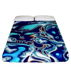 Trippy Dippy Bears Blue Dancing Greatful Dead Skull Steal Your Face Fitted Sheet (king Size) by Salmanaz77