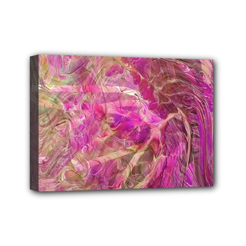 Pink Blend Mini Canvas 7  X 5  (stretched) by kaleidomarblingart