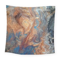 Blue Flow Square Tapestry (large) by kaleidomarblingart