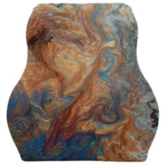 Blue Flow Car Seat Velour Cushion  by kaleidomarblingart
