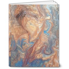 Blue Flow 7  X 9  Hardcover Notebook by kaleidomarblingart